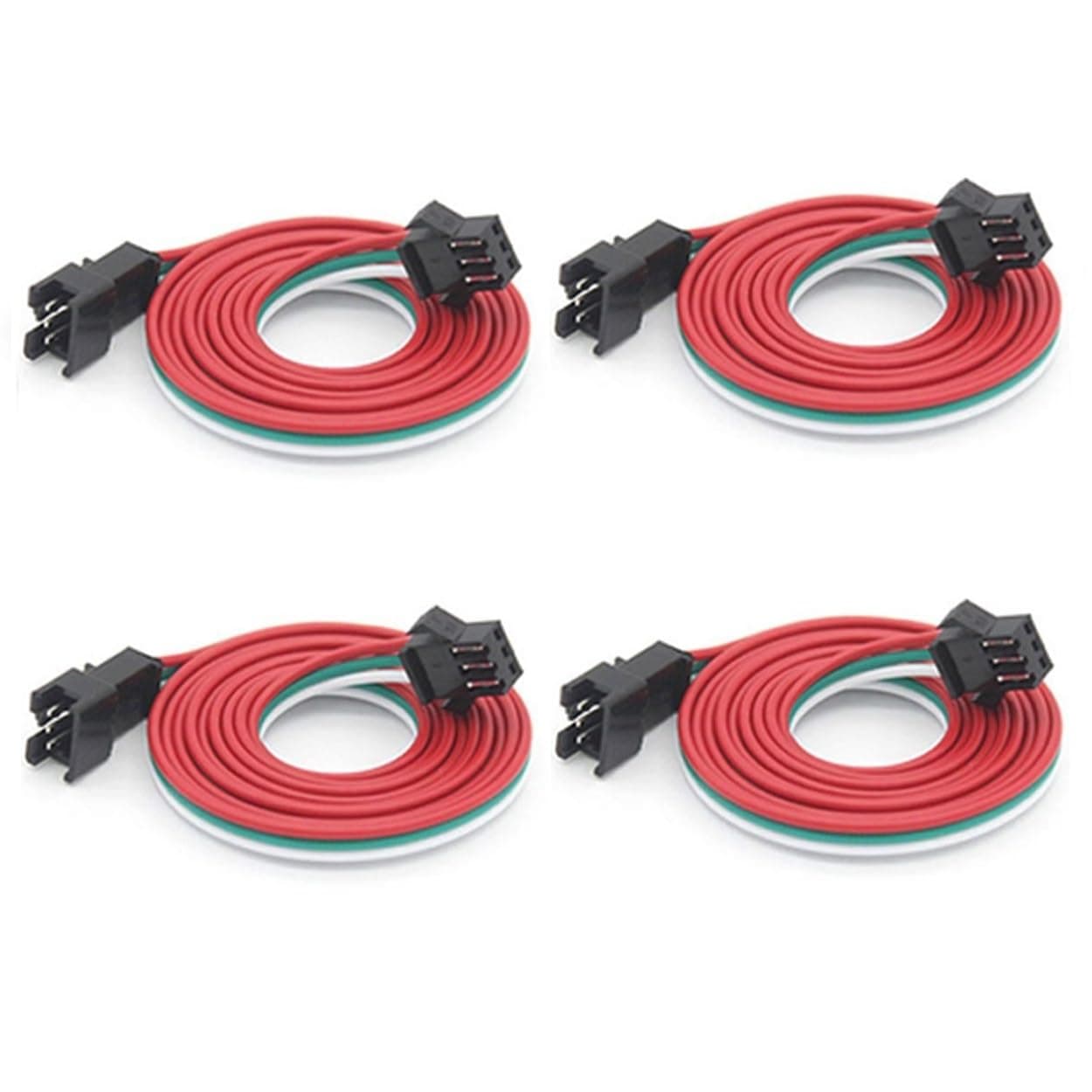 Taikuwu 4 Pcs 50cm 3 Pin JST SM Male Female Plug LED Connector Cable for WS2812B WS2811 SK6812… product image