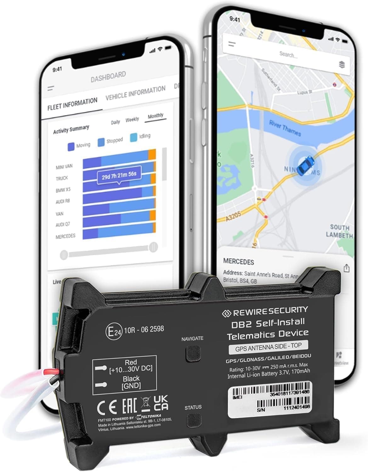 REWIRE SECURITY DB2 GPS Vehicle Tracker - Hard-Wired Tracking Device | 24/7 Accurate Real-Time… product image