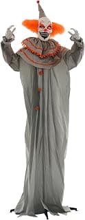 HOMCOM 183cm 72" Orange Classic Clown Outdoor Halloween Decoration | Halloween Animatronic,… product image