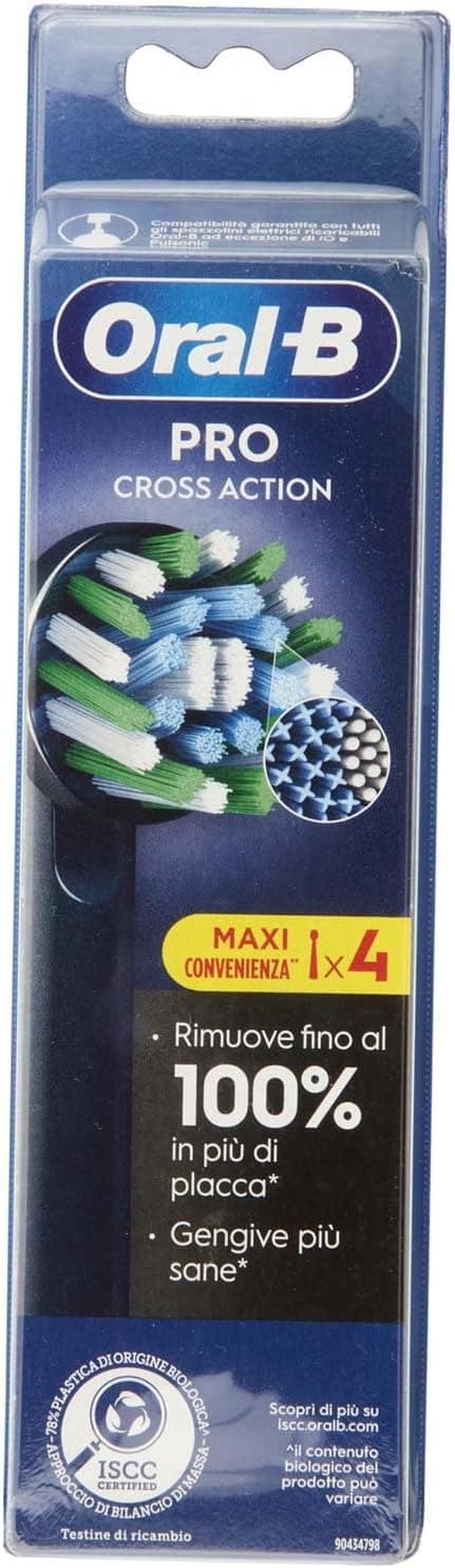 Oral-B Pro Cross Action Replacement Heads, Black, 4 Heads product image