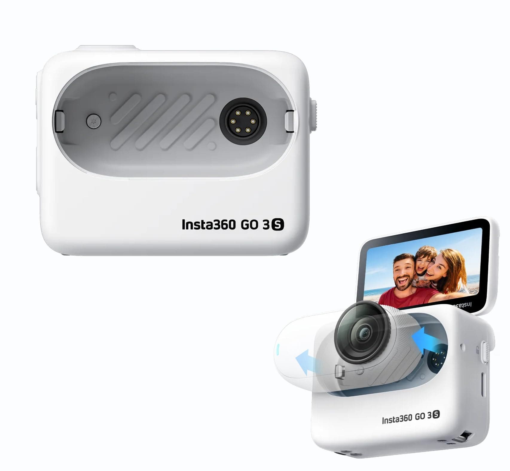 Insta360 GO 3S Action Pod Arctic White, Spare/Replacement Pod for GO 3S/3 Standalone Camera product image