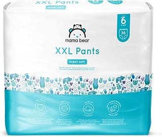 Amazon Brand - Mama Bear XXL Nappy Pants, Size 6 (18-30kg), 72 Count (2 Packs of 36), White product image