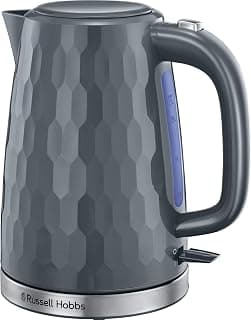 Russell Hobbs Honeycomb Electric 1.7L Cordless Kettle (Fast Boil 3KW, Grey premium plastic,… product image