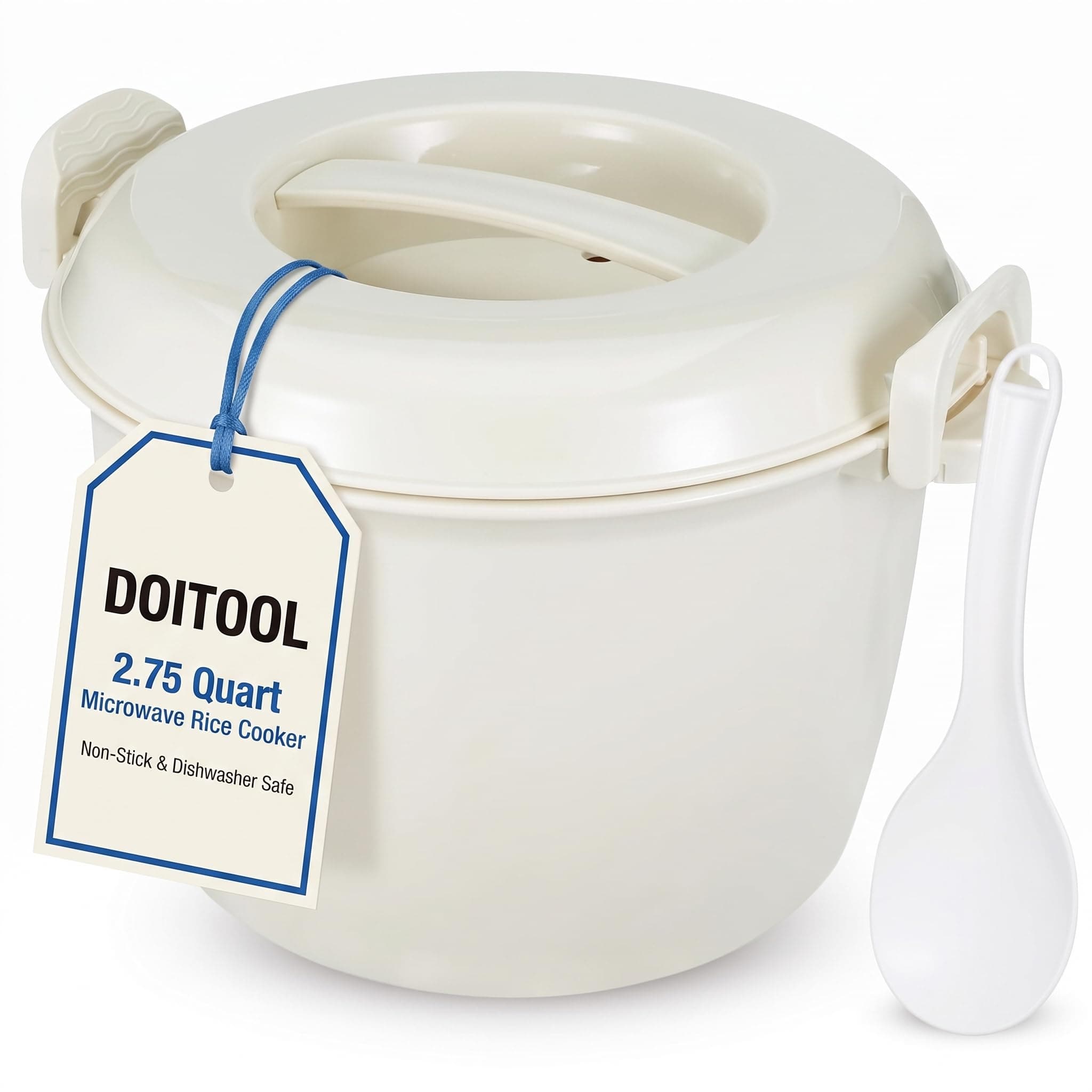 DOITOOL Cuiseur à riz pour micro-ondes de 2,75 litres et machine à pâtes micro-ondes avec… product image