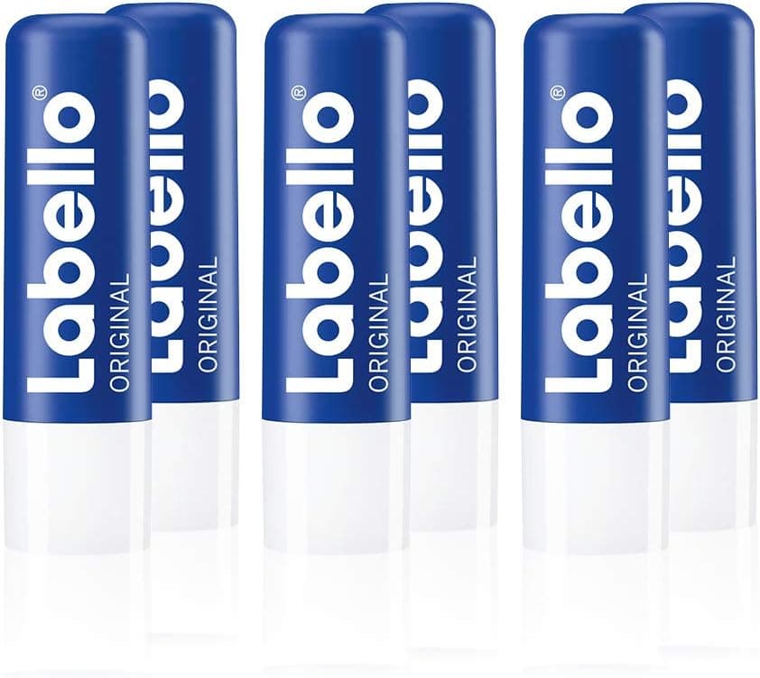 Labello 6 x 4.8 g Original Lipsticks for Lip Care Naturally Beautiful and Mineral Oil Free product image