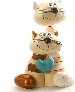 Enigma Supplies Loving Pair ofQuirky Taby Cats Ceramic Mr & Mrs Ornament for Cat Lovers product image