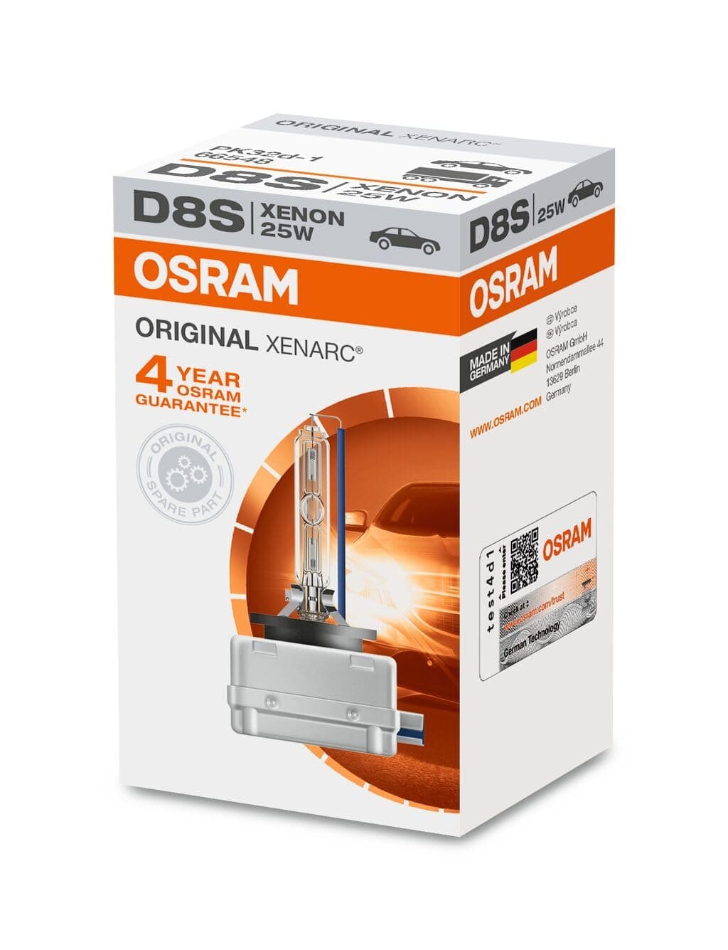 Osram 66548 D8S Xenon 25W XENARC, Folding Box (1 lamp) product image