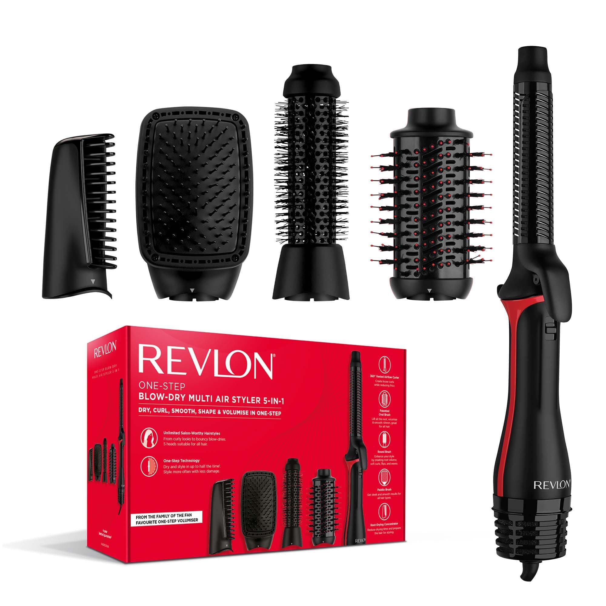 REVLON One-StepTM Blow-Dry Multi Air Styler 5-in-1 (Detachable Heads, Curler, Dryer,… product image