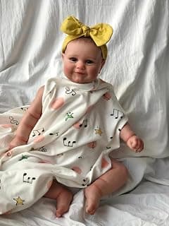19 Inch Alive Premie Baby Size Hand Drawing Hair Cute Smile Reborn Baby Dolls Silicone Vinyl… product image