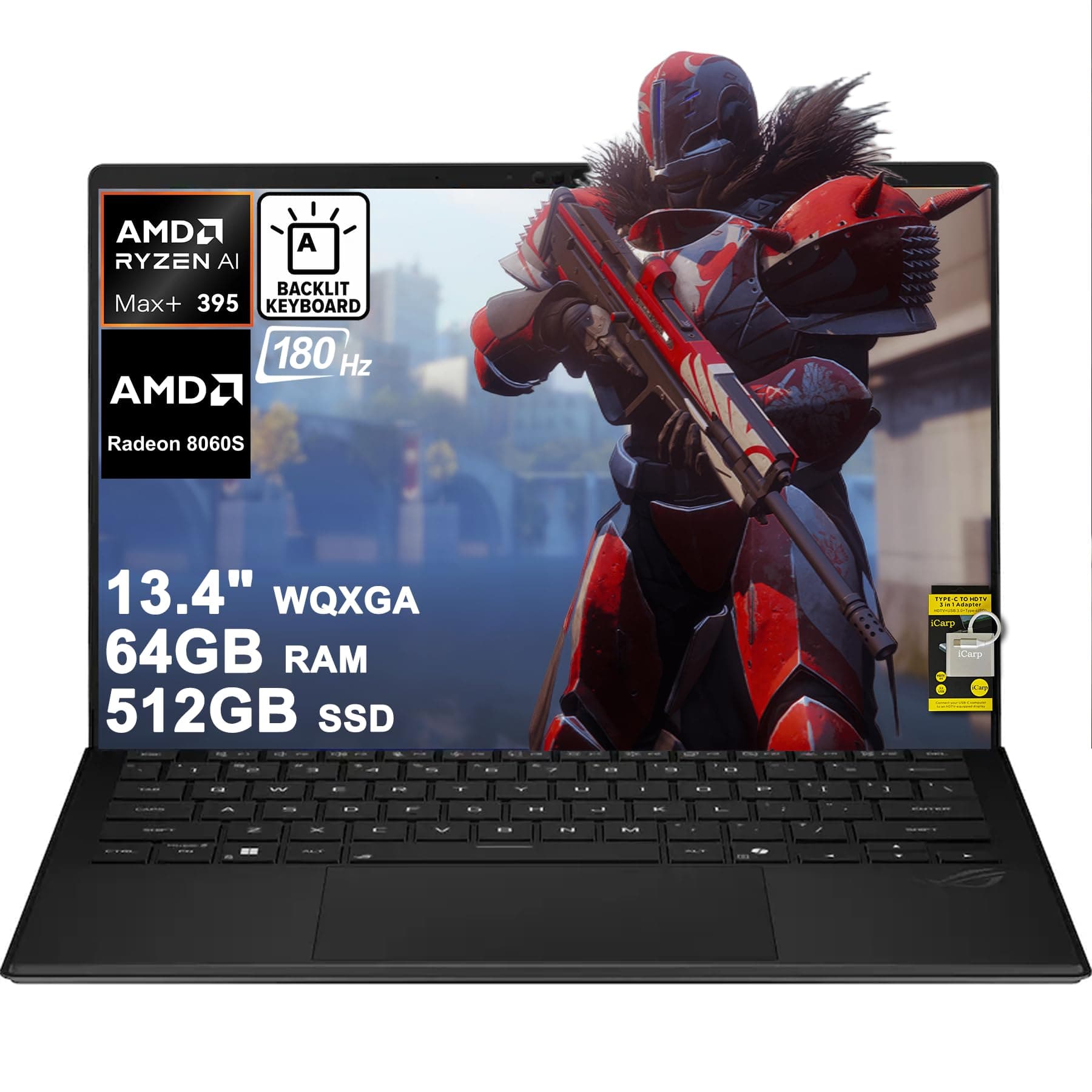 ROG Flow Z13 Gaming 2-in-1 Laptop 13.4" 2.5K 2560x1600 180Hz Touch 100% DCI-P3 AMD 16-core… product image