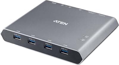 Interruttore Dock Kvm A 2 Port 4k Displayport UsB-C Con Passaggio Di Alimentazione (aten… product image