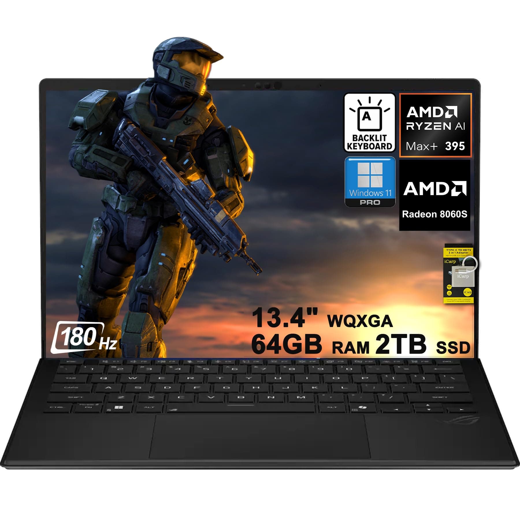 ASUS ROG Flow Z13 Gaming 2-in-1 Laptop 13.4" 2.5K 2560x1600 180Hz Touch 100% DCI-P3 AMD… product image