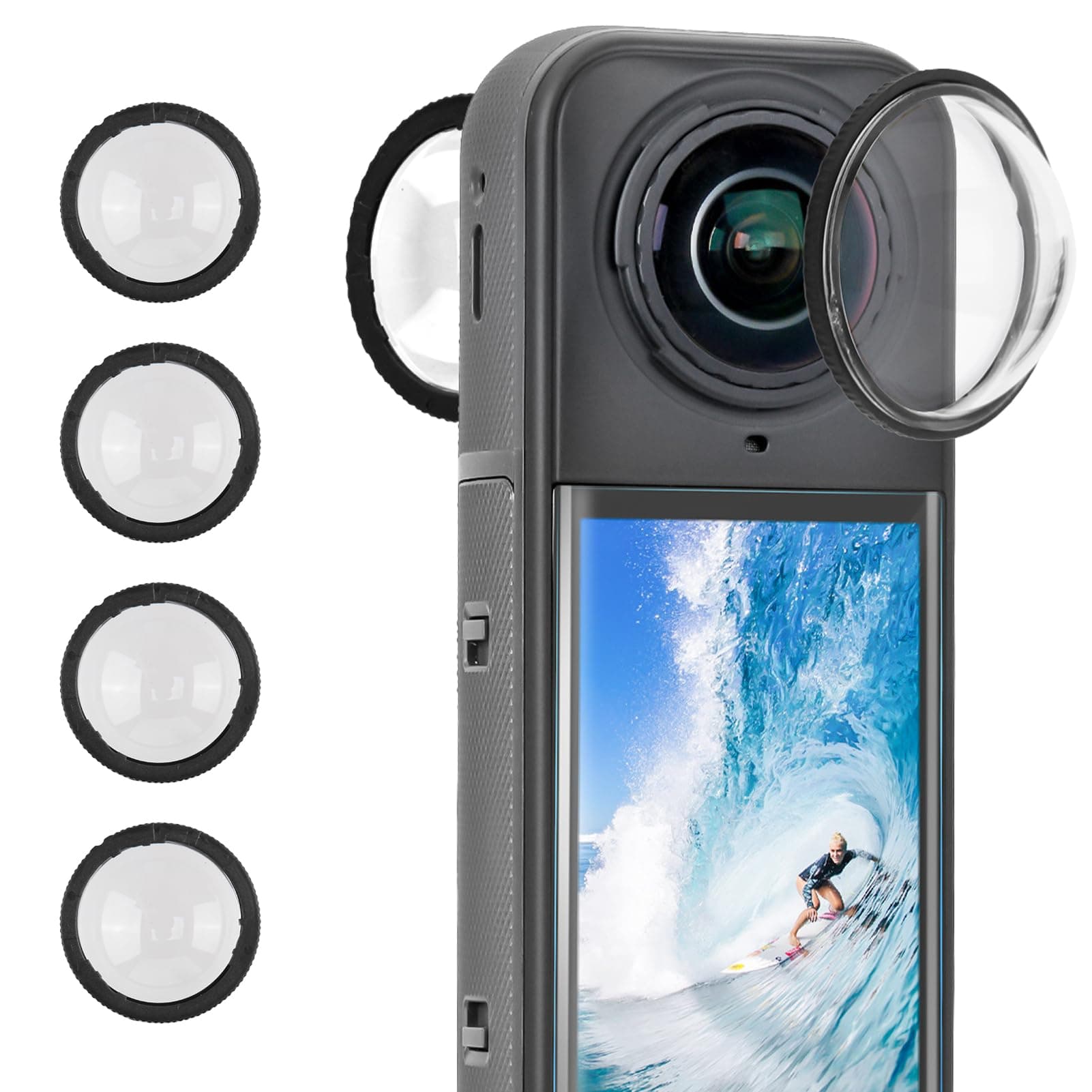 4 Pcs Rotating Lens Guards for Insta360 X4 Protector Lens Caps Cover Accessories Waterproof… product image
