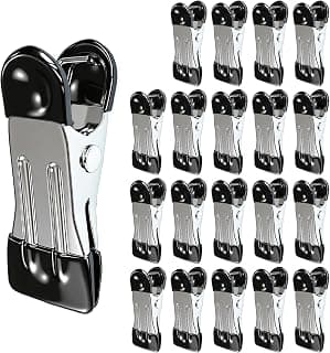 MOXYOY 20 Pcs Stainless Steel Clothes Pegs, Metal Clothe Peg Stainless Steel Peg Designed to… product image