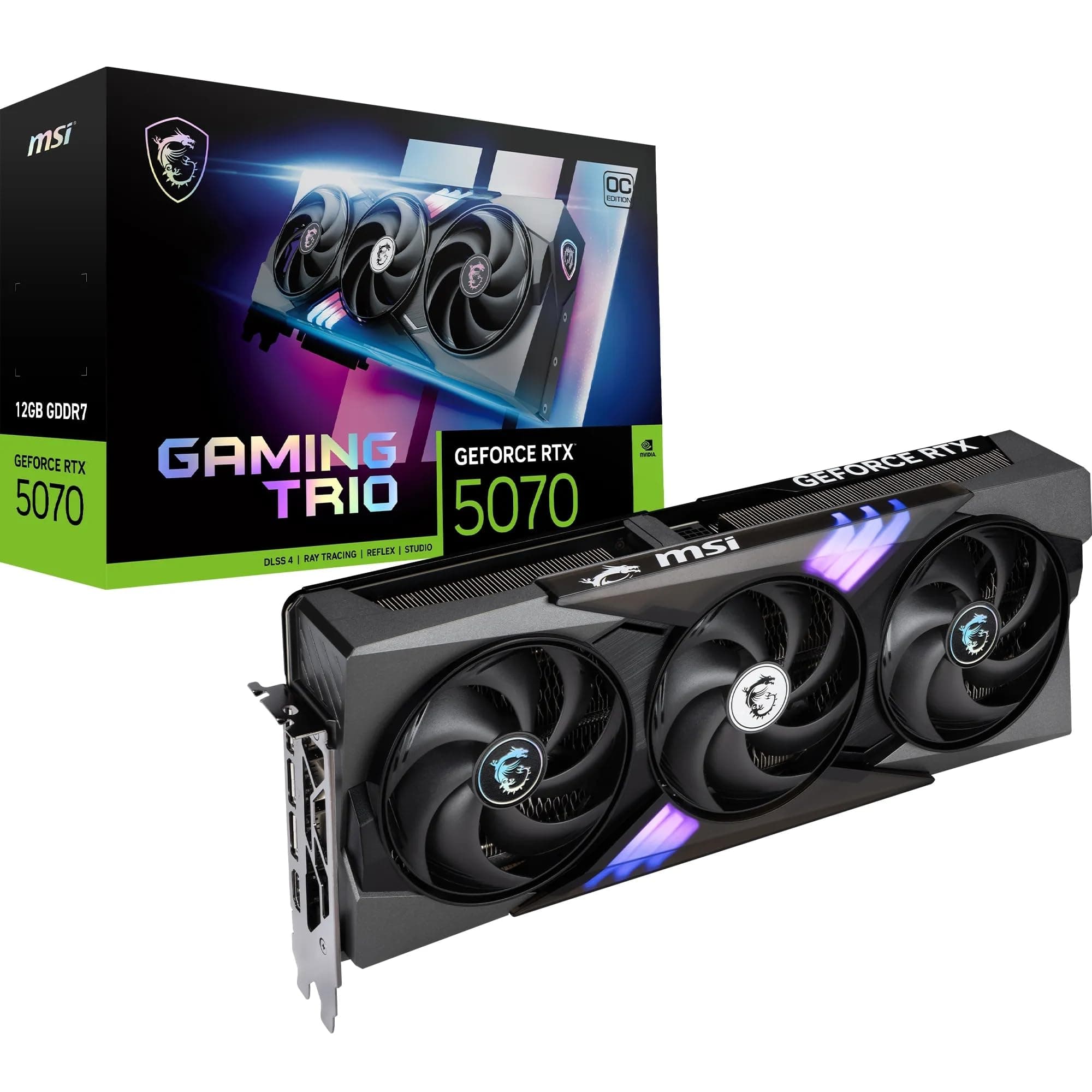 MSI NVIDIA GeForce RTX 5070 12G Gaming Trio OC Graphics Card - 12 GB GDDR7 (28 GB/s, 192-bit),… product image
