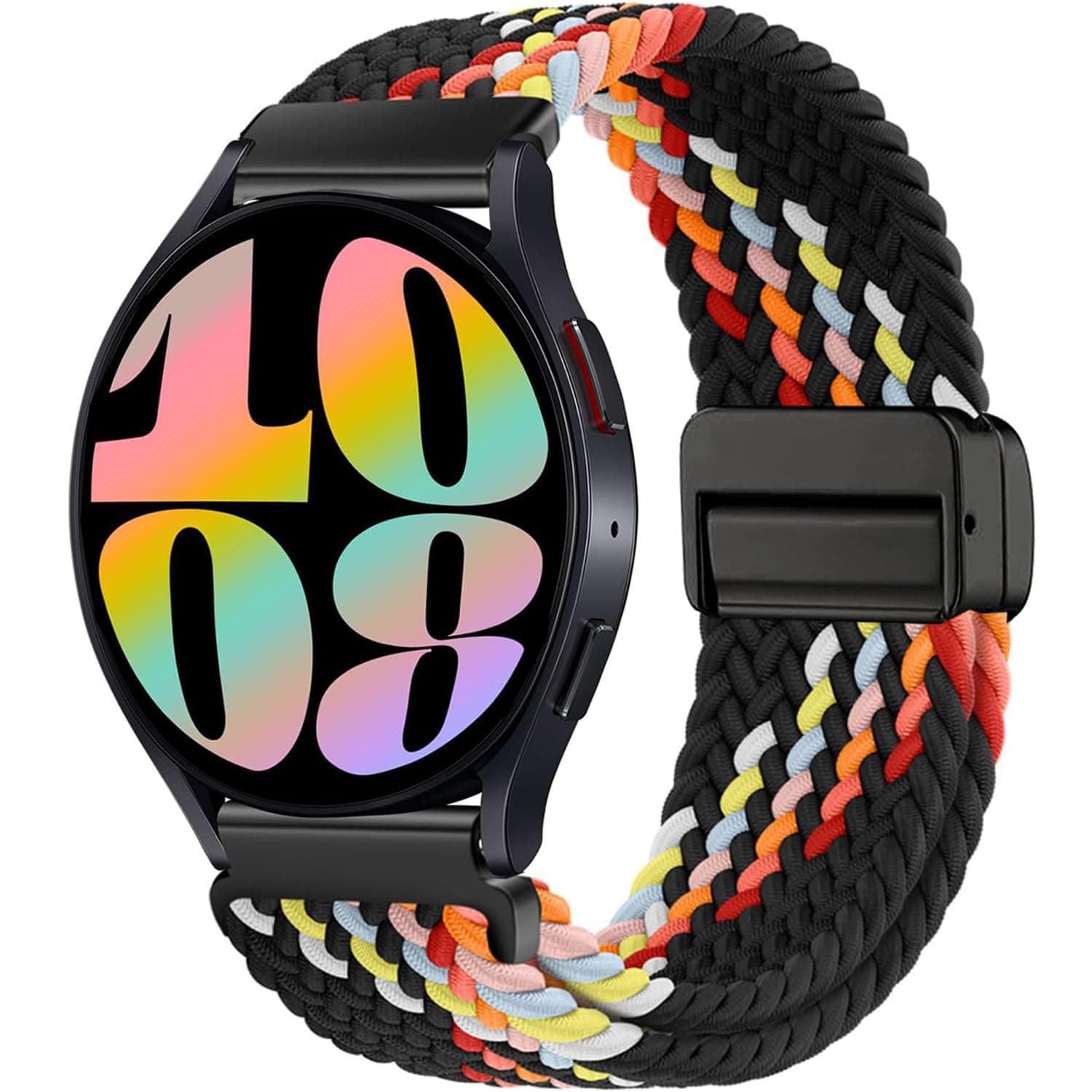 Issinlky Nylon Braided band for Galaxy Watch 7/FE/6/5/4 40mm 44mm, 20mm Elastic Strap for… product image