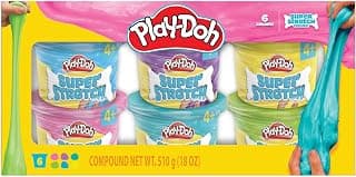 235505-EU Play-Doh Super Stretch Slime - Pack of 6 - 85 g Each product image