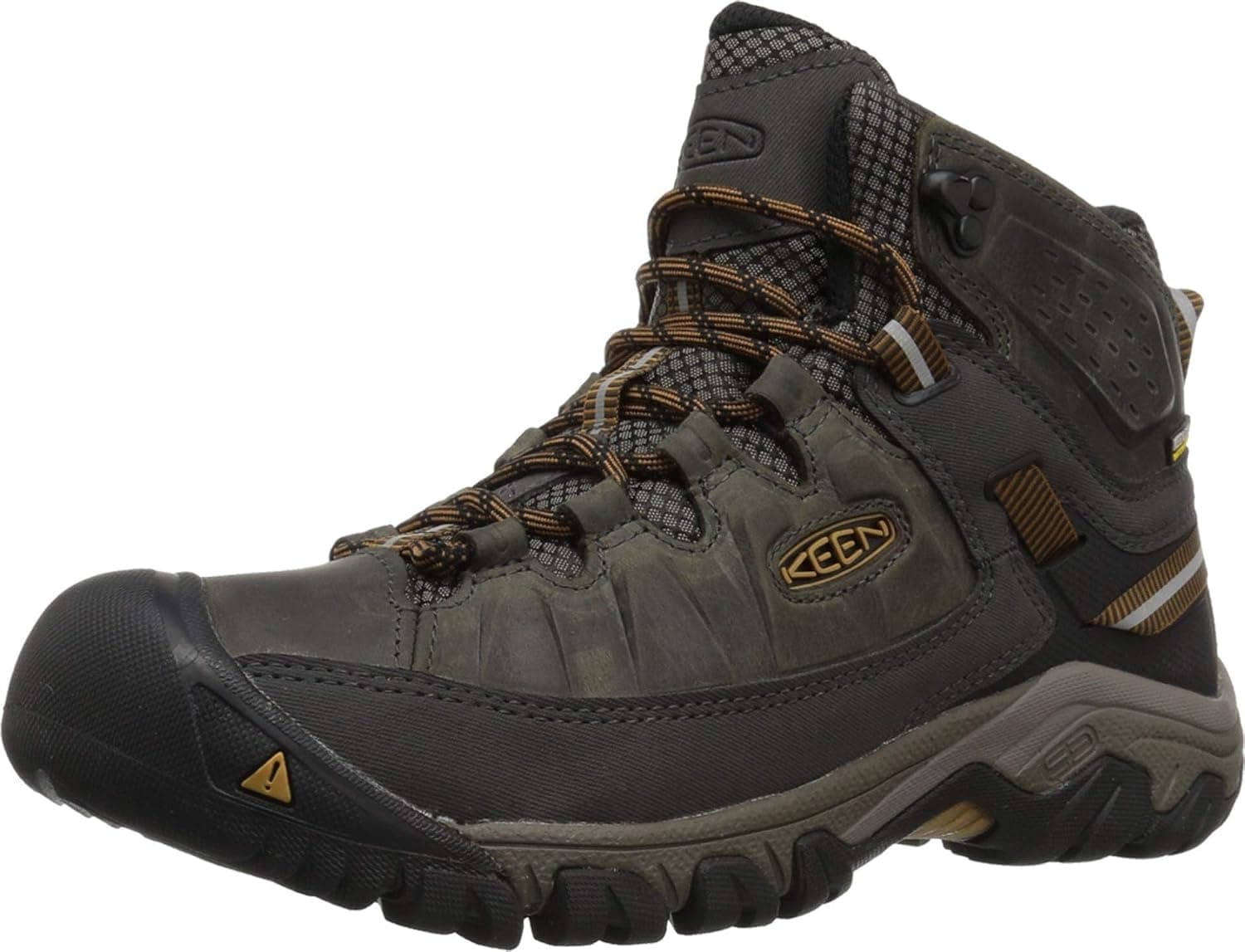 KEEN Men's Targhee 3 Mid Height Waterproof Hiking Boots, Black Olive/Golden Brown, 11 product image