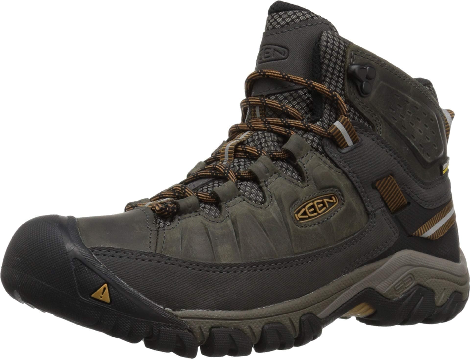 KEEN Men's Targhee 3 Mid Height Waterproof Hiking Boots, Black Olive/Golden Brown, 9 product image