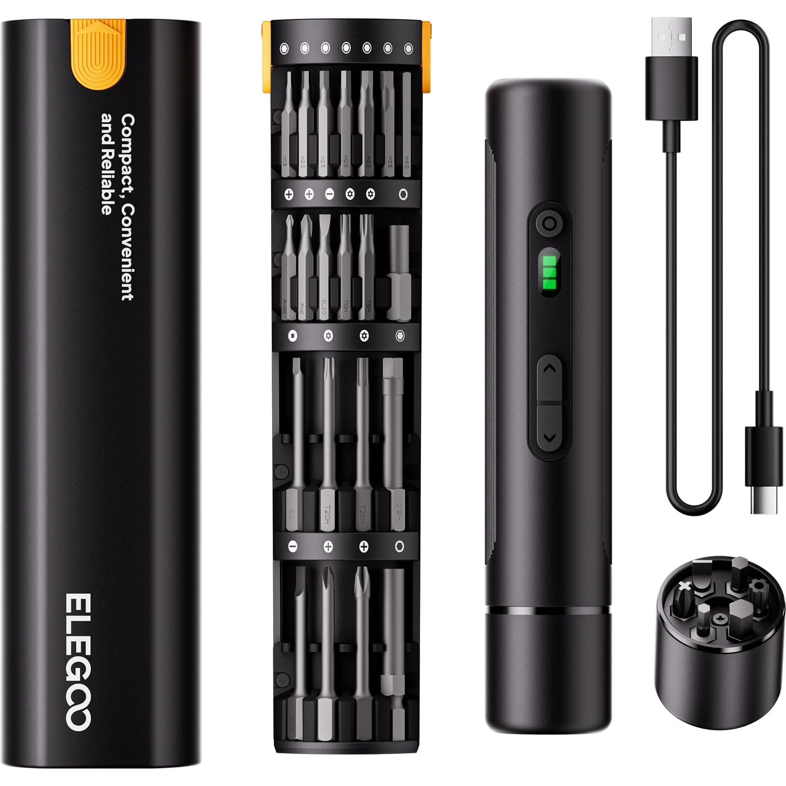 ELEGOO 33-in-1 Electric Screwdriver Set with LED and Magnetic Bits, Type-C Rechargeable… product image