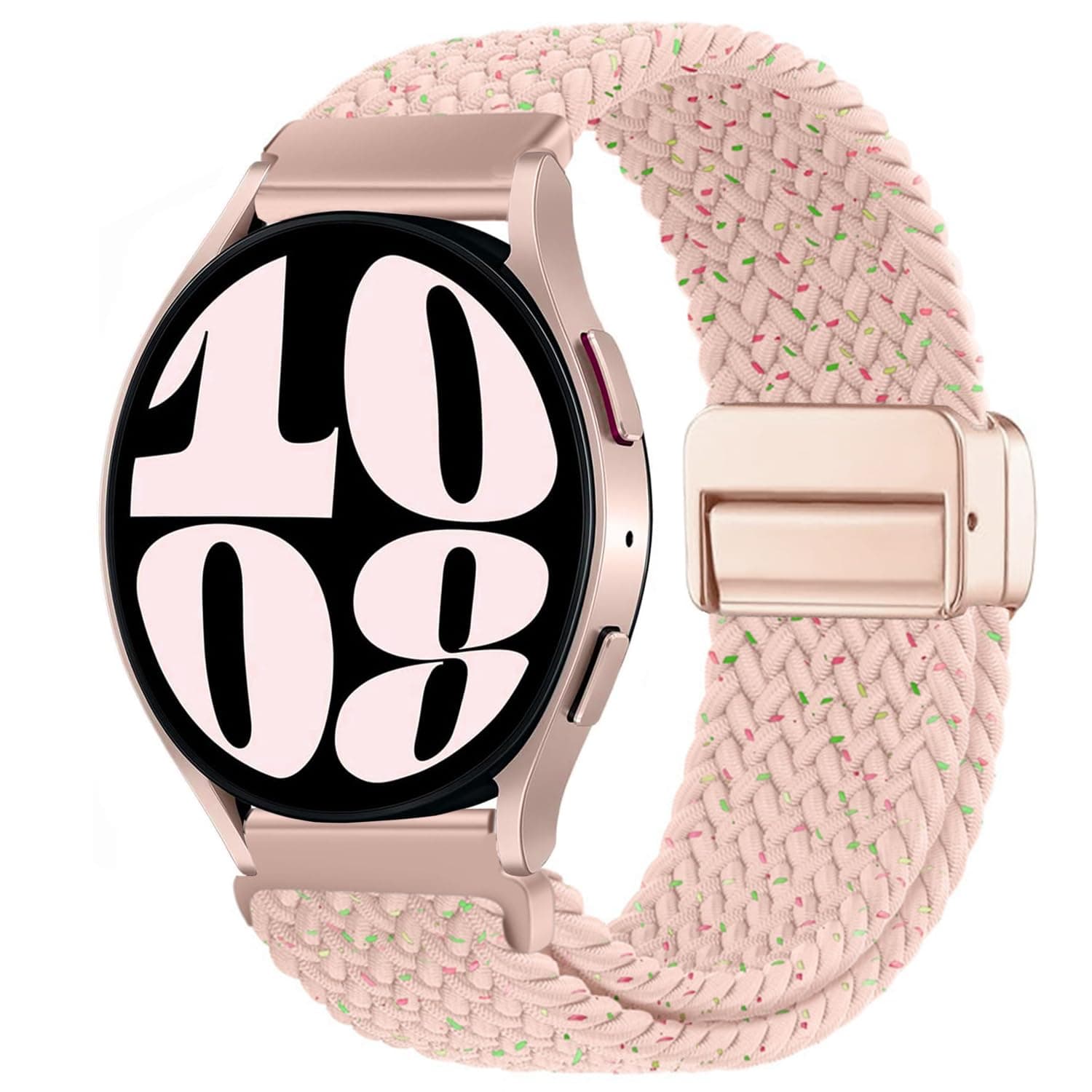 Issinlky Nylon Braided band for Galaxy Watch 7/FE/6/5/4 40mm 44mm, 20mm Elastic Strap for… product image