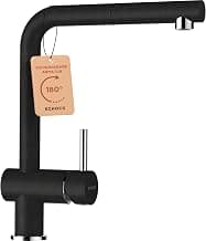 Epos Onyx Kitchen Tap I Black High Pressure Tap with Extendible Hose Spray I 360° Rotatable I… product image