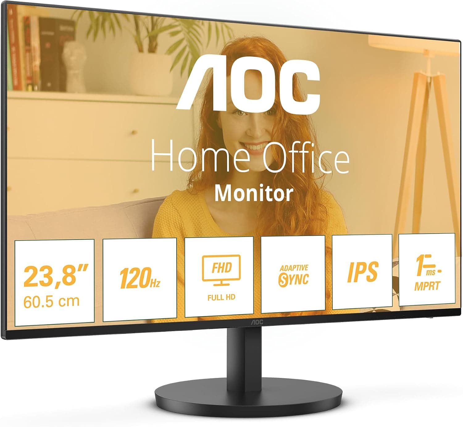 AOC 24B3HA2 24 inch FHD Monitor 120Hz, IPS Panel, 4ms GtG, , Speakers, (1920x1080 HDMI 1x 1.4… product image