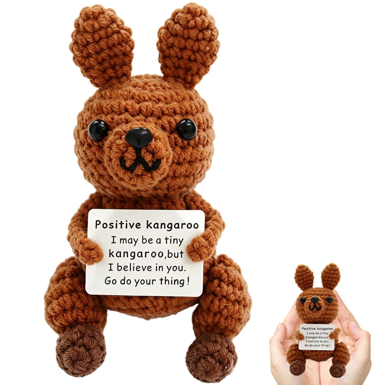 LIUQOBN Positive Crochet Animals Crochet Positive Animals Inspirational Souvenirfor Friends… product image