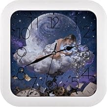 Dream Under The Stars Wanduhr, Retro Quadratische Uhren, Leise, Nicht Ticken,… product image