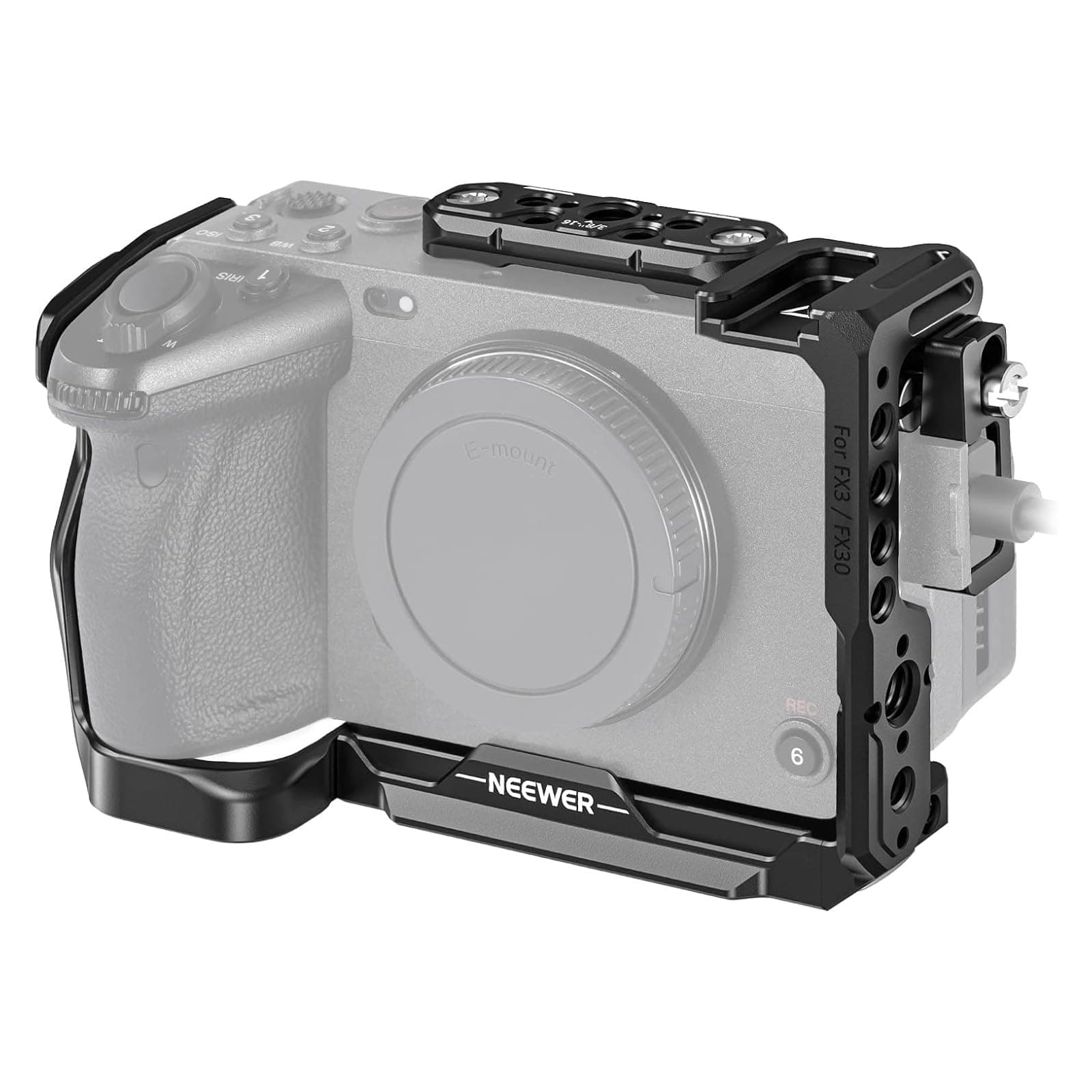 NEEWER FX3/FX30 Cage Kamera Käfig mit HDMI Cable Clamp,NATO Schiene,3/8"ARRI… product image