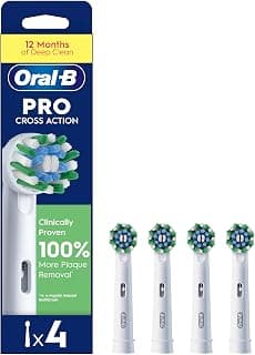 Oral-B Pro Cross Action Electric Toothbrush Heads, 4 Count, White product image