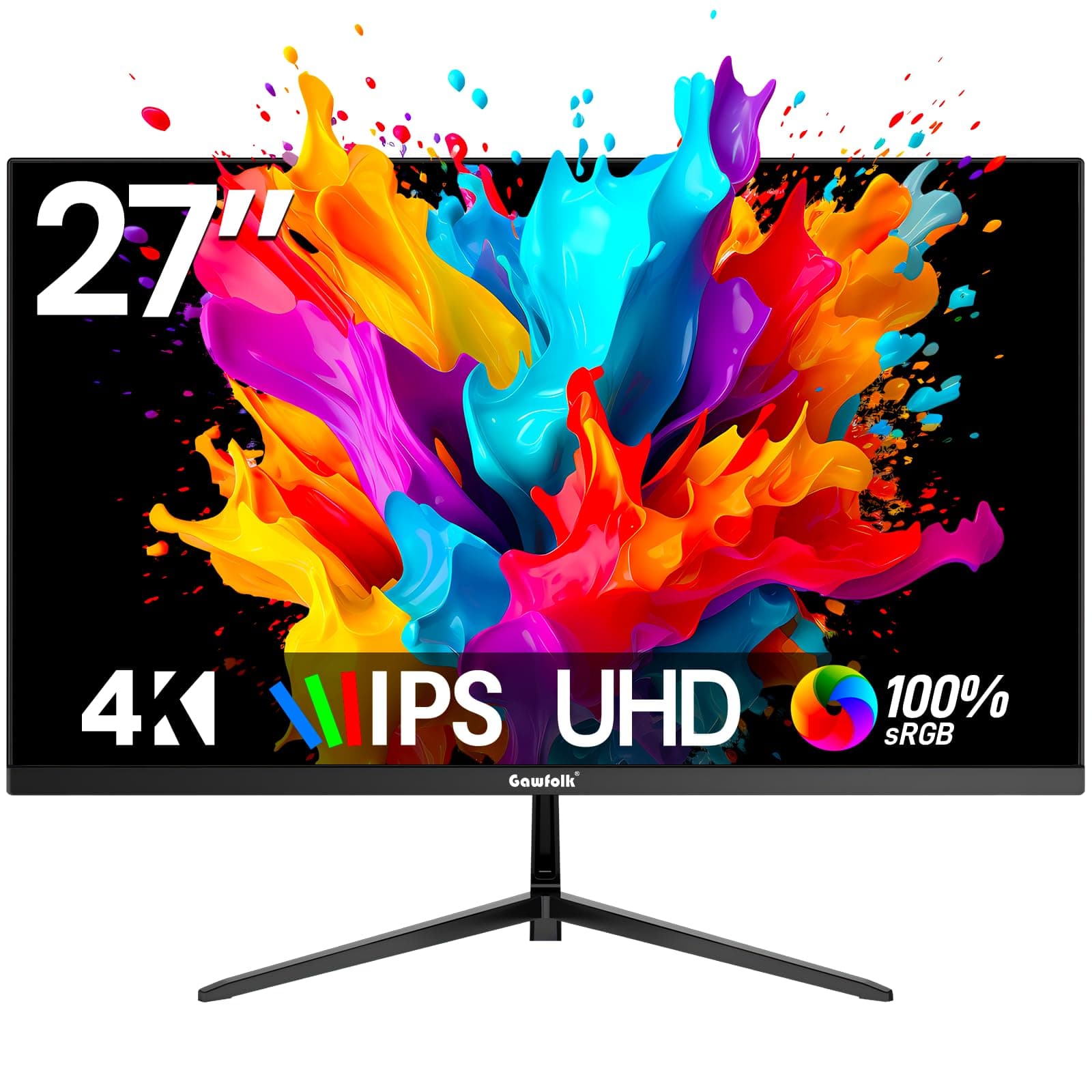 Gawfolk 27 inch 4K PC Monitor, UHD 3840 x 2160p IPS 60HZ Computer Monitors VA Screen for Home… product image