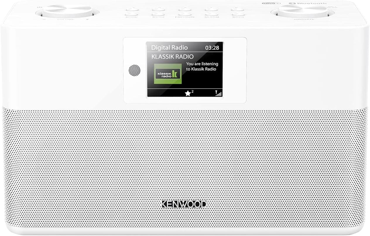 Kenwood CR-ST80DAB-W Stereo-Kompaktradio (2 x 10 W RMS, Bassreflex Lautsprecher DAB+, UKW,… product image