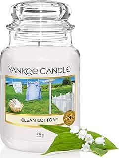 Scented Candle | Clean Cotton Large Jar | Long Burning Candles: up to 150 Hours | Perfect… product image