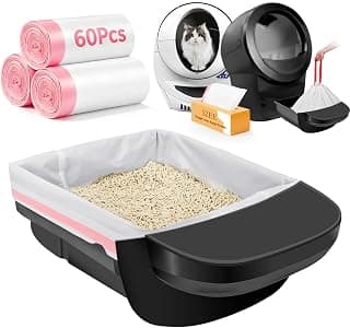 60 Pack Litter Robot 4 Waste Bags, Large Drawstring Litter Box Liners, Heavy-Duty Liners for… product image