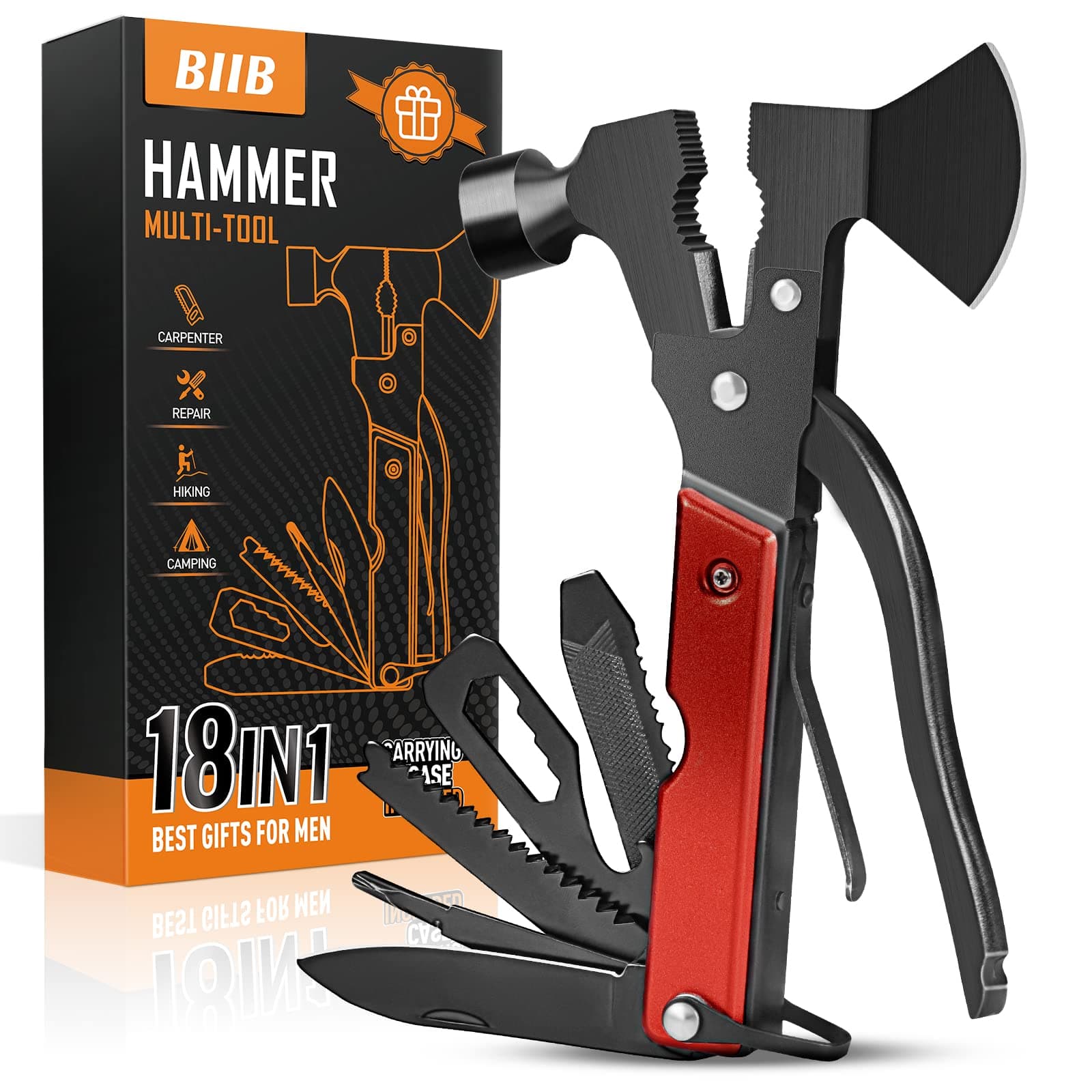 BIIB Vatertagsgeschenk für Papa, 18 in 1 Multitool Gadgets für Papa Geschenk, Geburtstagsgeschenk für Ihn, Camping Zubehör Papa Geschenk, Geschenk Vatertag Multifunktionswerkzeug product image