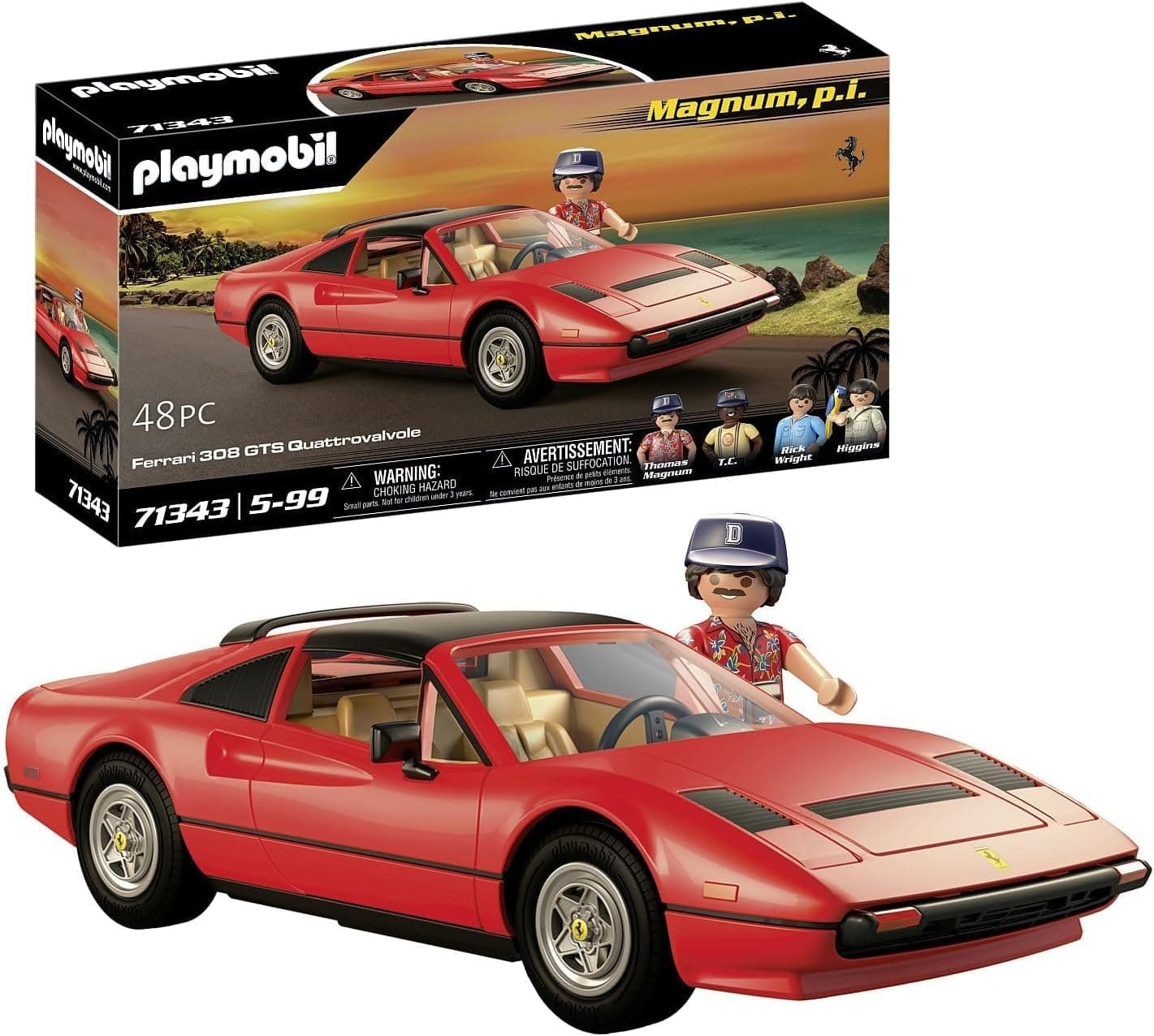 PLAYMOBIL | Cars | Magnum, P.I. Ferrari 308 GTS Quattrovalvole | Famous Cars | Supersportwagen… product image