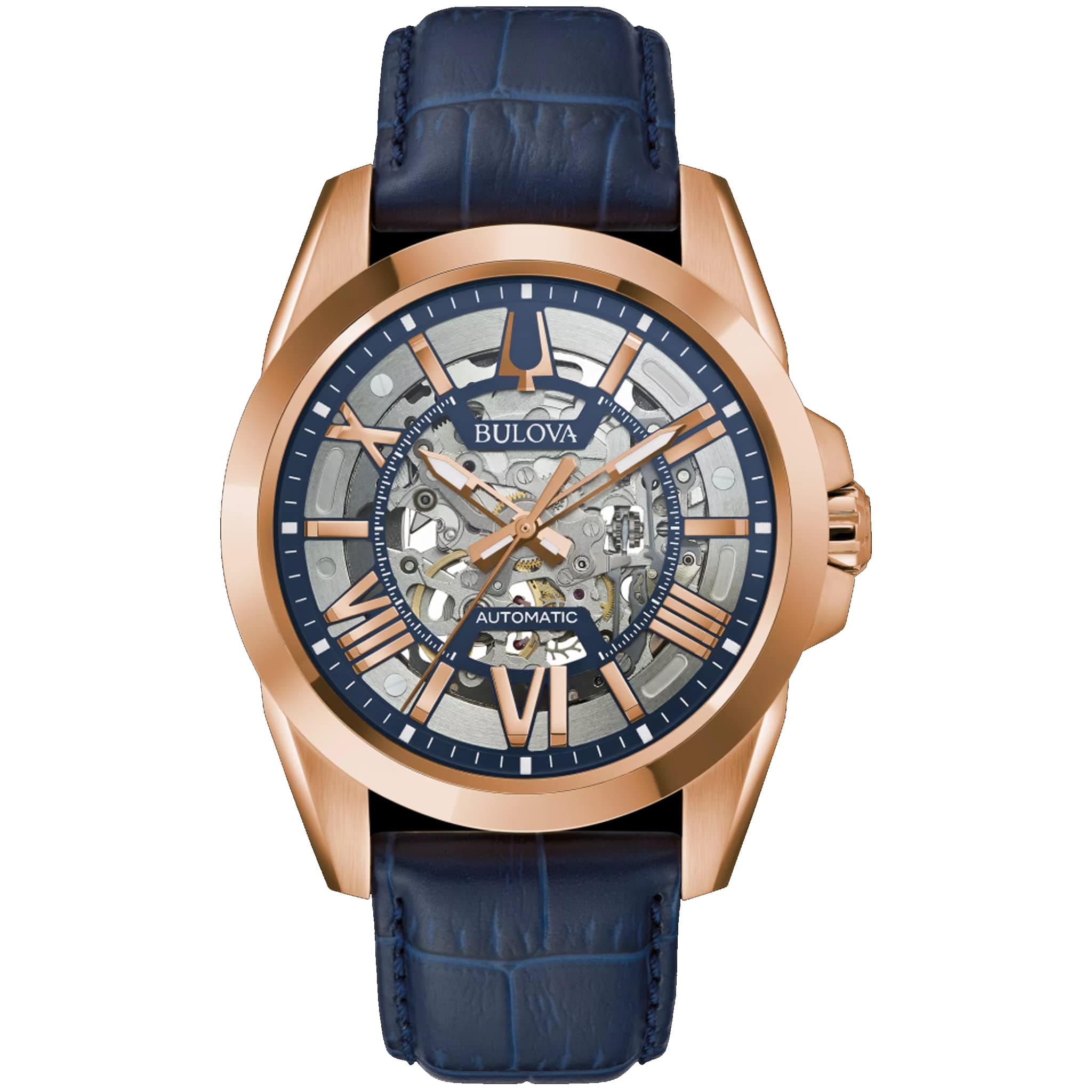 Bulova Men's Classic Sutton 3-Hand 21-Jewel Automatic Watch, 42 Hour Power Reserve, Skeleton… product image