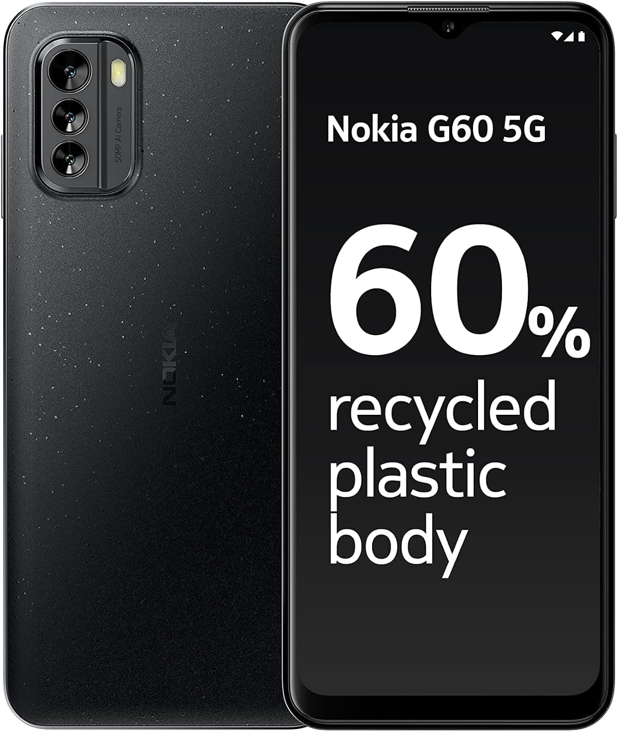Nokia G60 5G Smartphone, 6.58” HD+ 120Hz display, 4GB RAM & 64GB Storage, Android 12 & 3 OS… product image