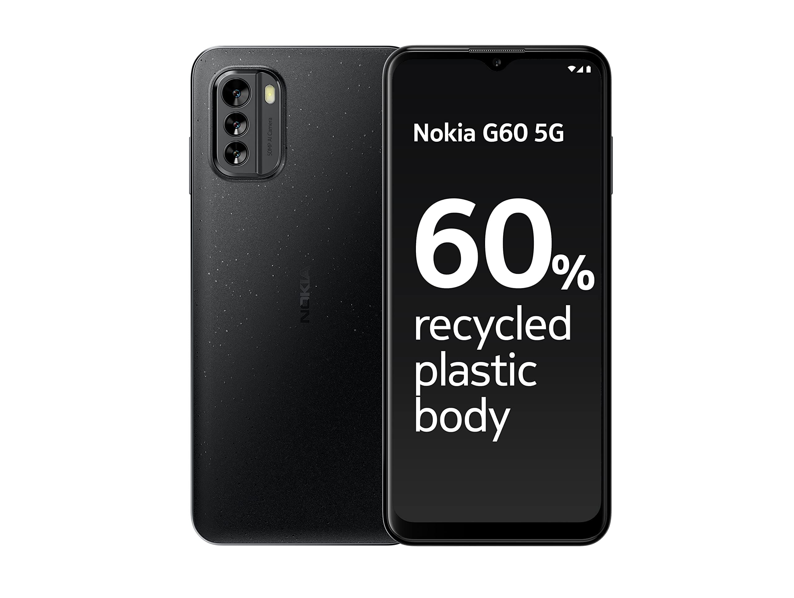 Nokia G60 5G Smartphone, 6.58” HD+ 120Hz display, 4GB RAM & 64GB Storage, Android 12 & 3 OS… product image