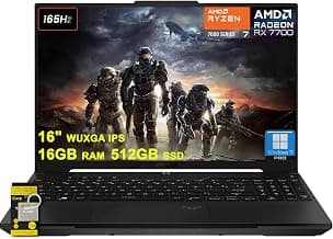 TUF Gaming A16 Laptop 16 Inch WUXGA 165Hz 100% sRGB AMD 8-core Ryzen 7 7735HS 16GB DDR5 512GB… product image