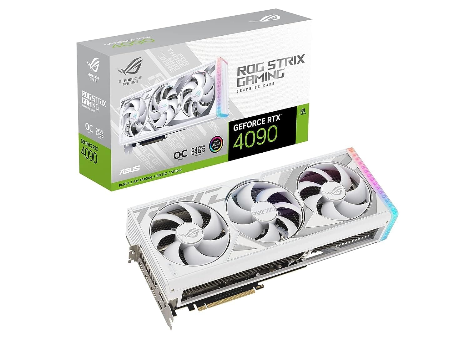 ASUS ROG Strix GeForce RTX™ 4090 White OC Edition Gaming Graphics Card (PCIe 4.0, 24GB GDDR6X,… product image