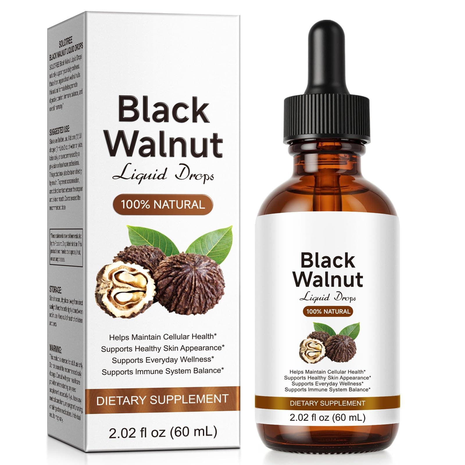 Black Walnut Liquid Drops - 500mg Juglans Nigra Extract - Supports Everyday Wellness,… product image
