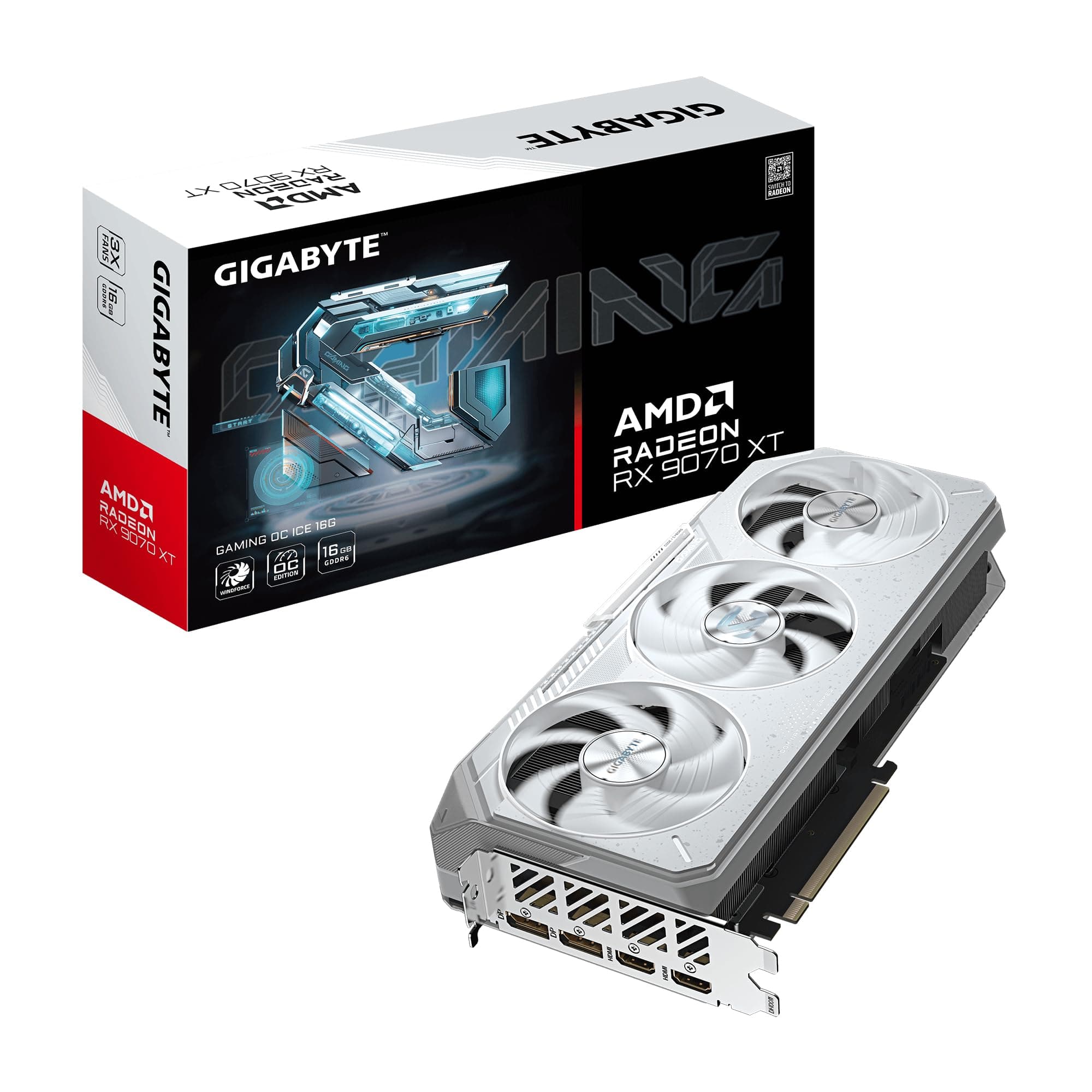 Gigabyte Radeon RX 9070 XT GAMING OC ICE 16G Graphics Card - 16GB GDDR6, 256bit, PCI-E 5.0,… product image