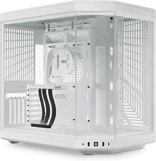Y70 Modern Aesthetic Double Chamber Panoramic Tempered Glass ATX Gaming Case with PCIE 4.0… product image