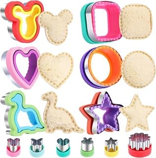 Uncrustable Sandwich Cutter, 12 Pcs Sandwich Cutter and Sealer Set, DIY Cookie Cutters… product image