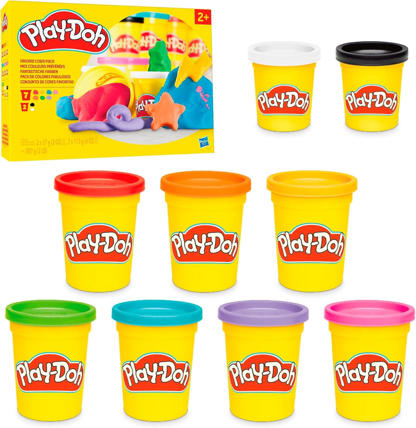 Play-Doh Fantastische Farben mit 9 Dosen (7 Standardgrößen, 2 kleine Dosen), zum Kneten &… product image