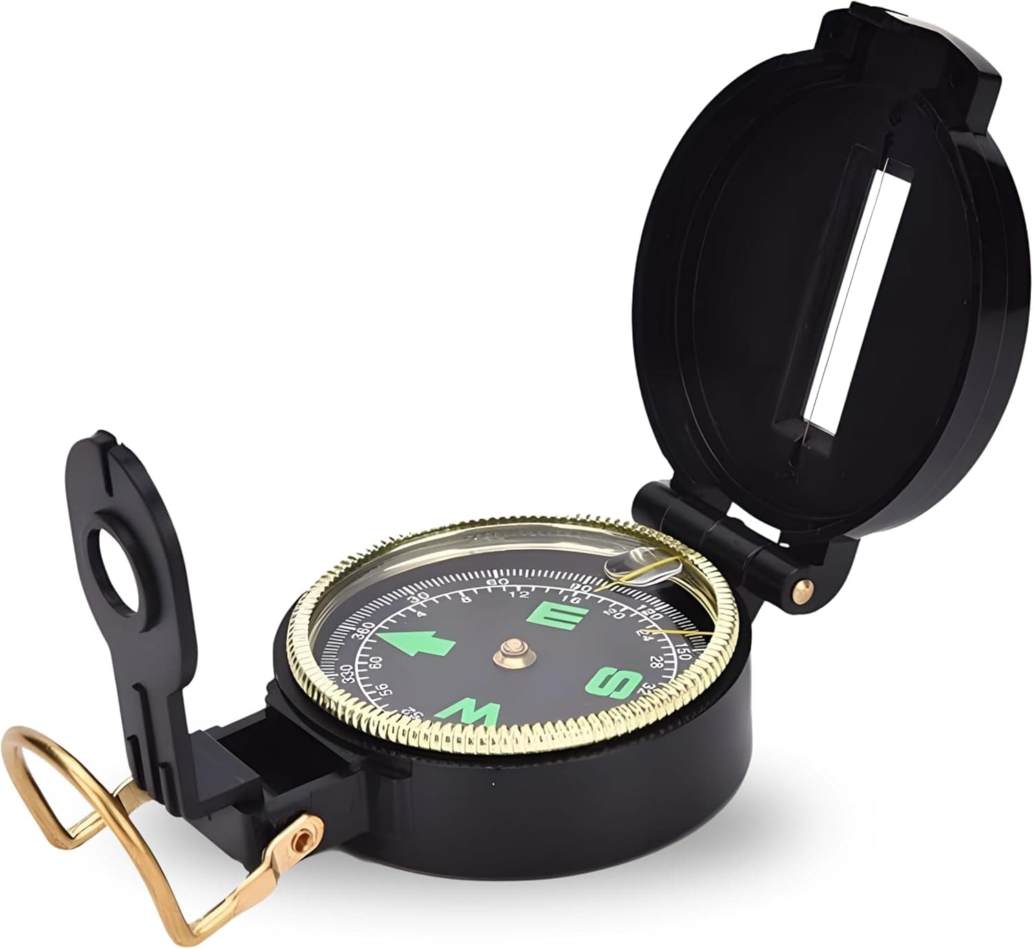 PARENCE Hiking Compass with Lid and Magnifier – Fluorescent Noise – Degree Display – Portable… product image