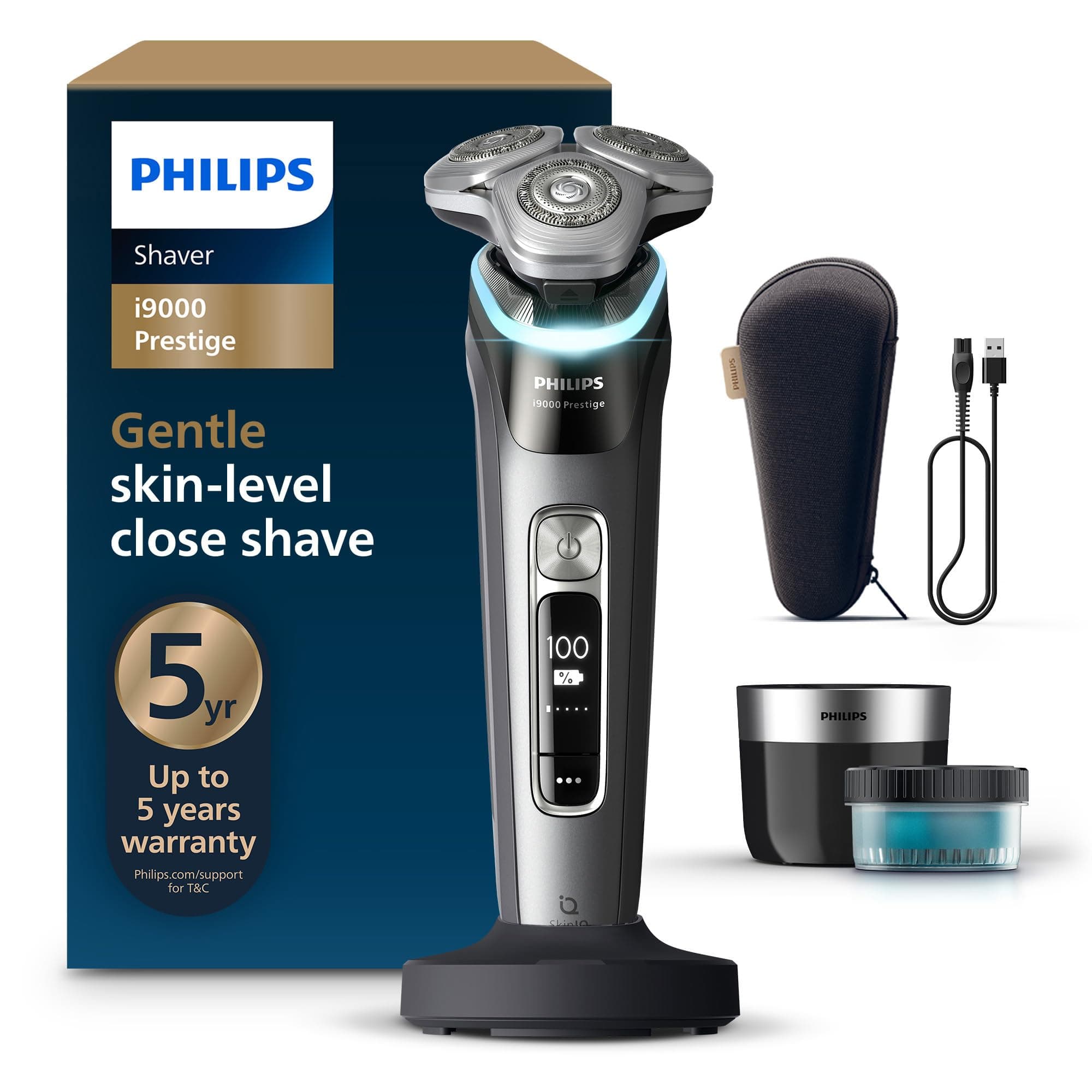 Philips Rasierer i9000 Prestige, Nass- und Trockenrasierer für Herren mit integriertem… product image