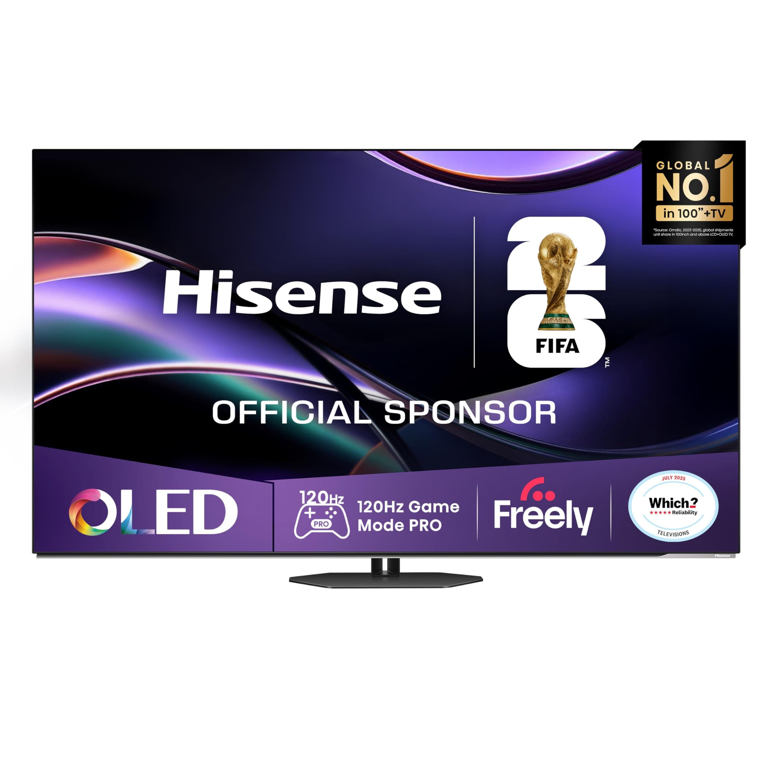 Hisense 55" 55A85QTUK OLED Smart AI TV - 120Hz Game Mode PRO, Dolby Atmos, Dolby Vision, IMAX… product image